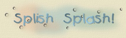 "Splish, Splash title graphic for this fun poem about baby's bath time.
