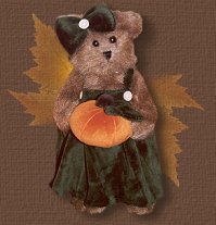 Mrs. Bear... all dressed up for halloween as a lady.  Or is it a lady in a Mrs. Bear costume?