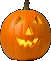 Grinning greetings from the Halloween jack o lantern.