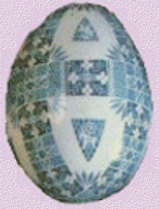 image of a blue decorated egg