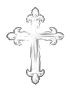 Silver, glowing cross image