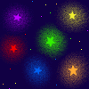 Group of Multi-colored Stars.