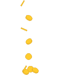 Gold Coins Falling Gif