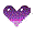 purple jewel heart