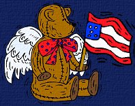 This angel of a bear is definitely patriotic!! 