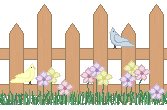 more picket fence with birds