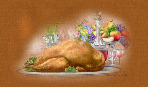 Thankssgiving top graphic of a beautiful dinner setting with a perfect turkey.